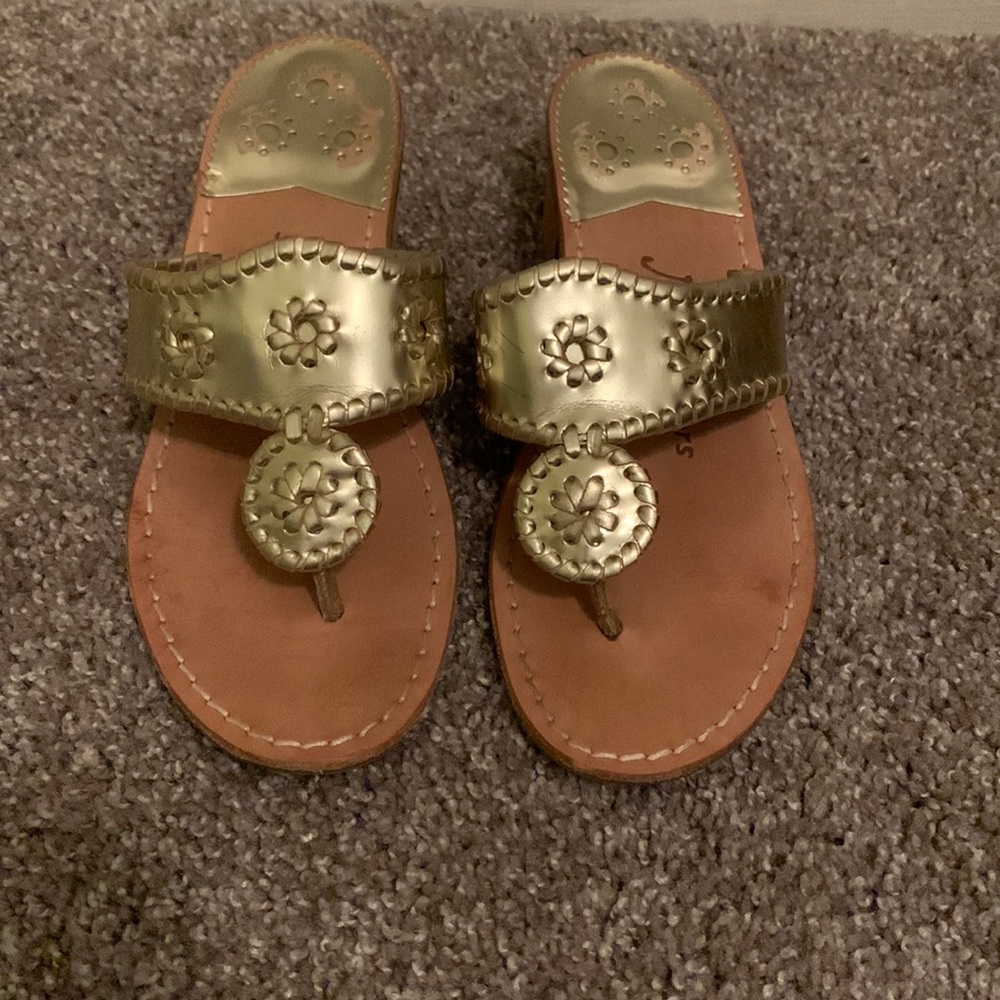 Gently used Jack Rogers Sandals with 3inch heel!